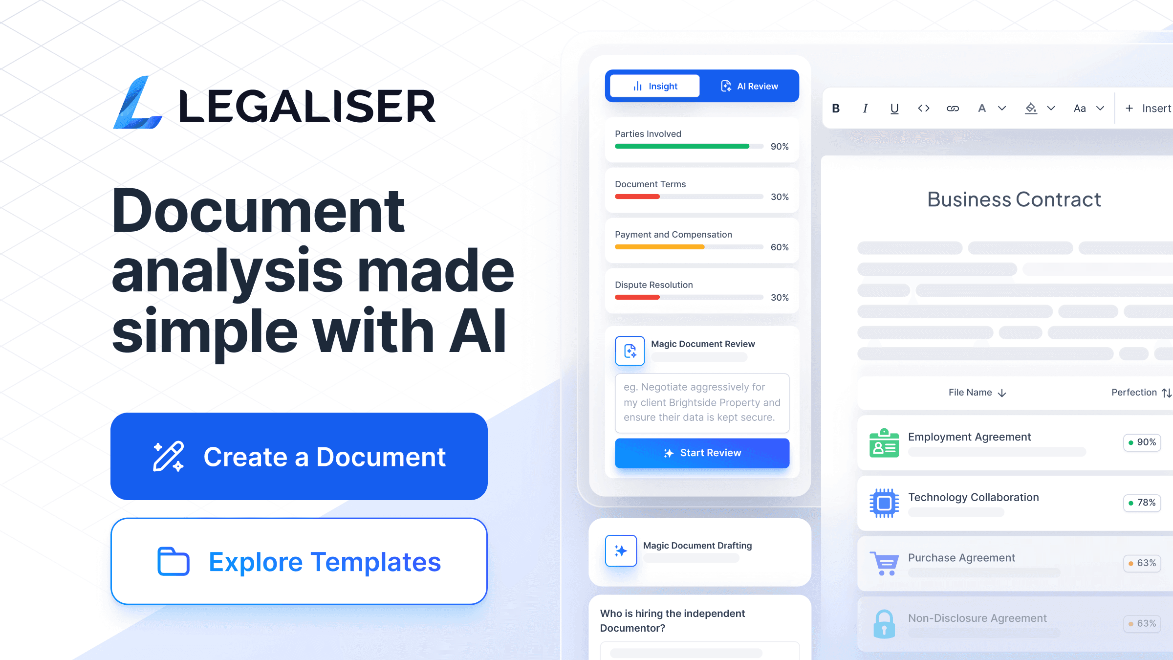 Agreements.ai (formerly Legaliser) product preview