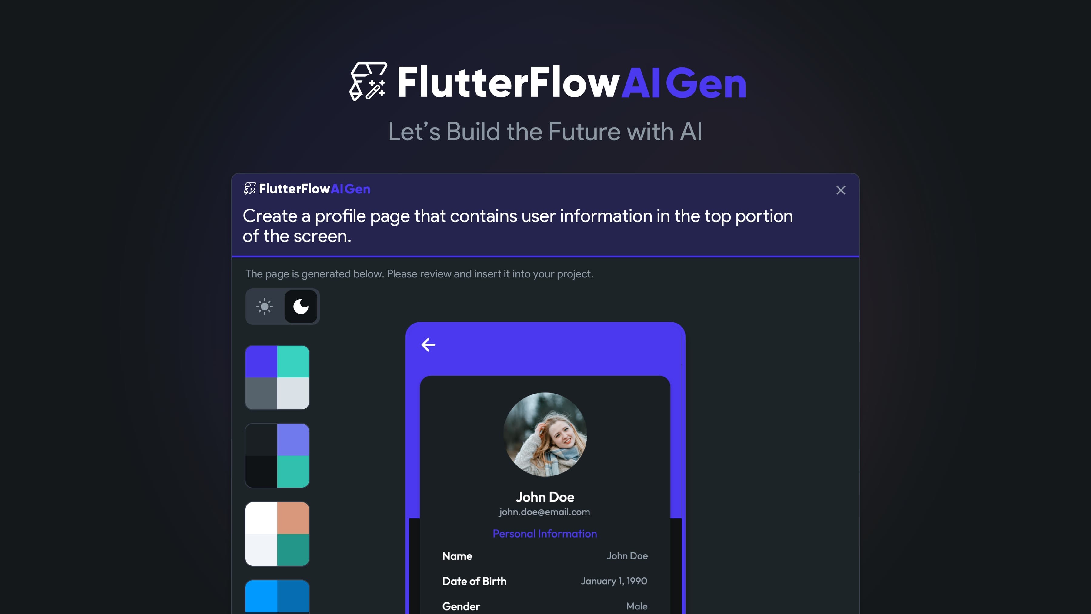 FlutterFlow product preview