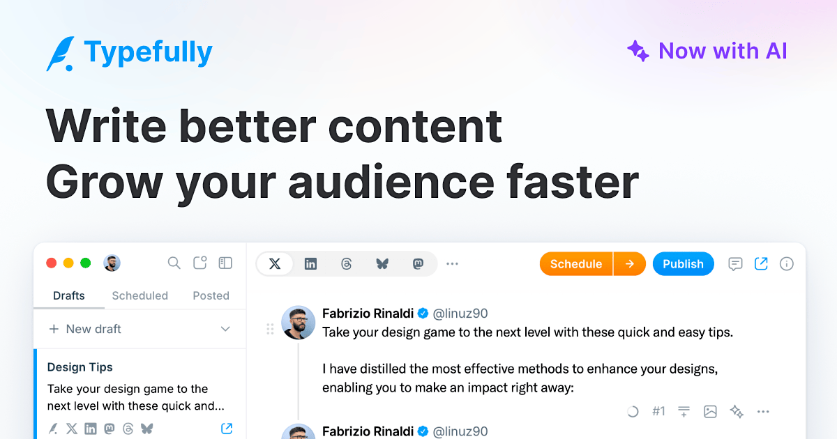 Typefully product preview