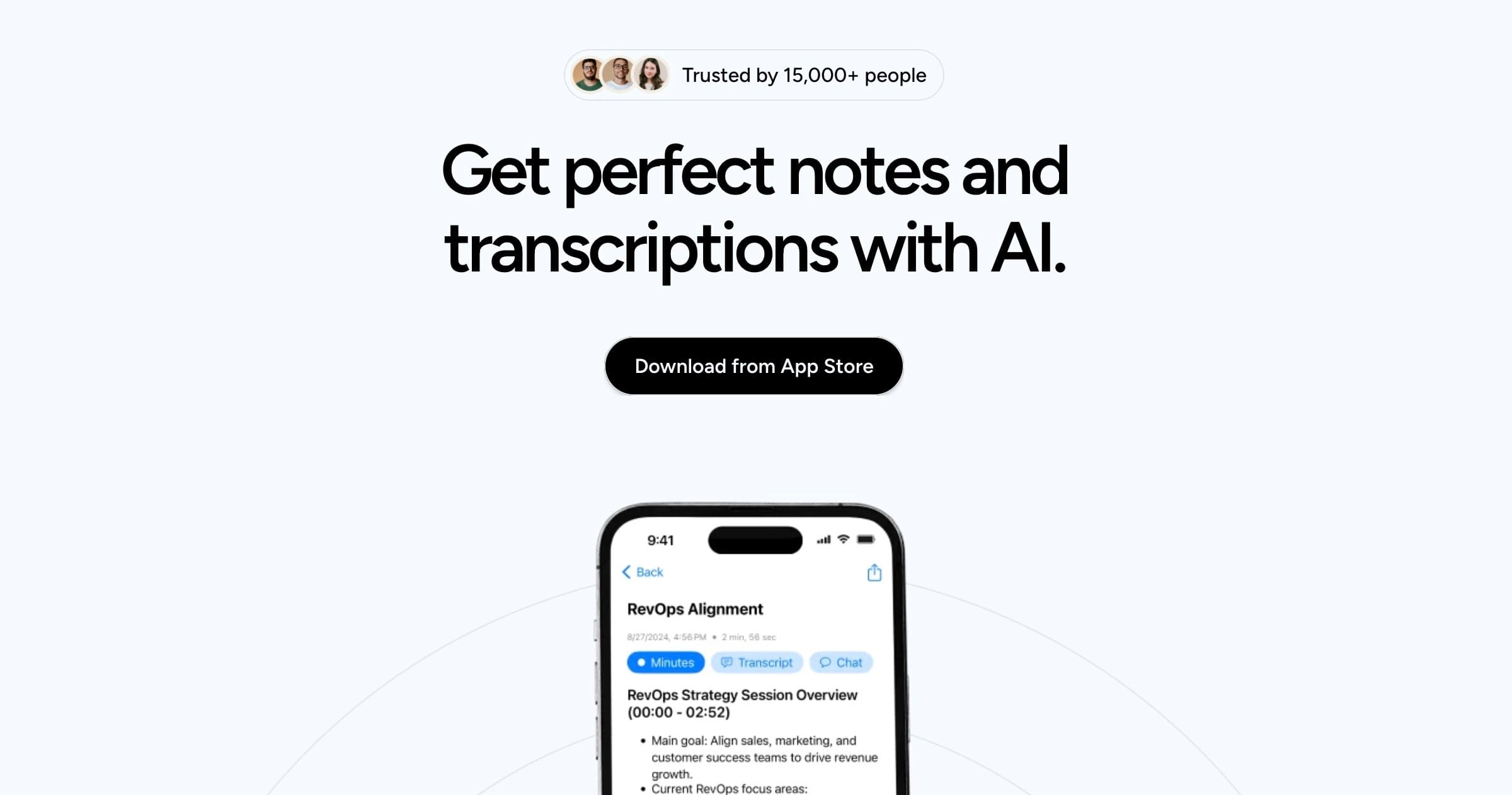 Minutes product preview