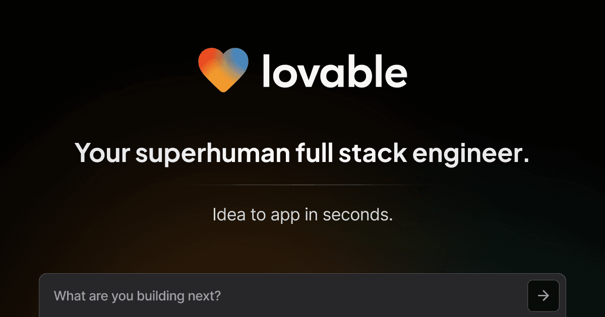Lovable (formerly GPT Engineer) product preview