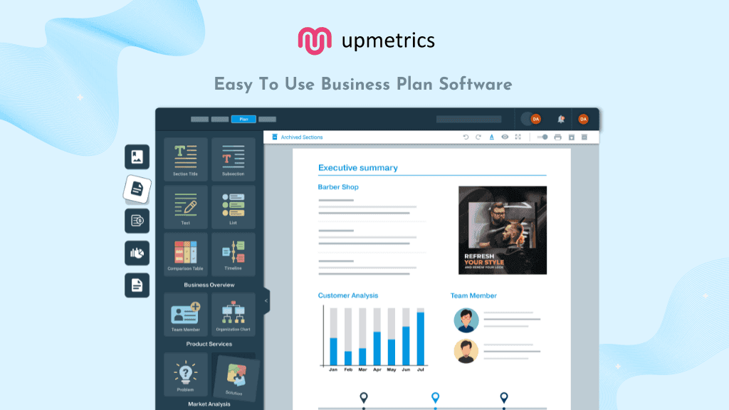 Upmetrics product preview