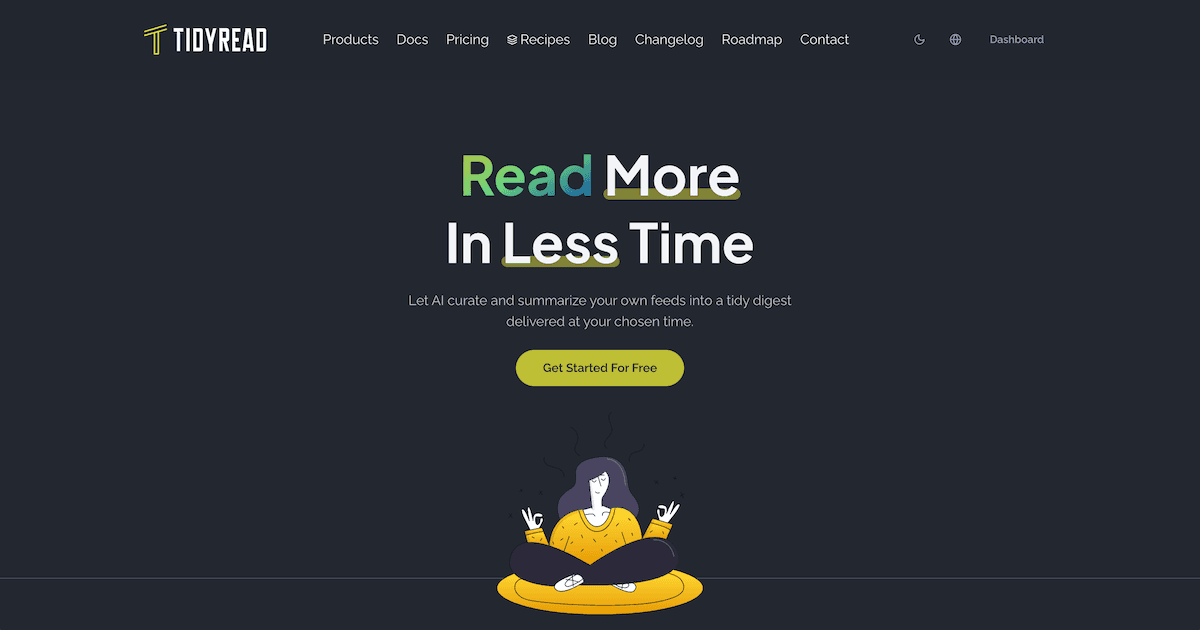 Tidyread product preview
