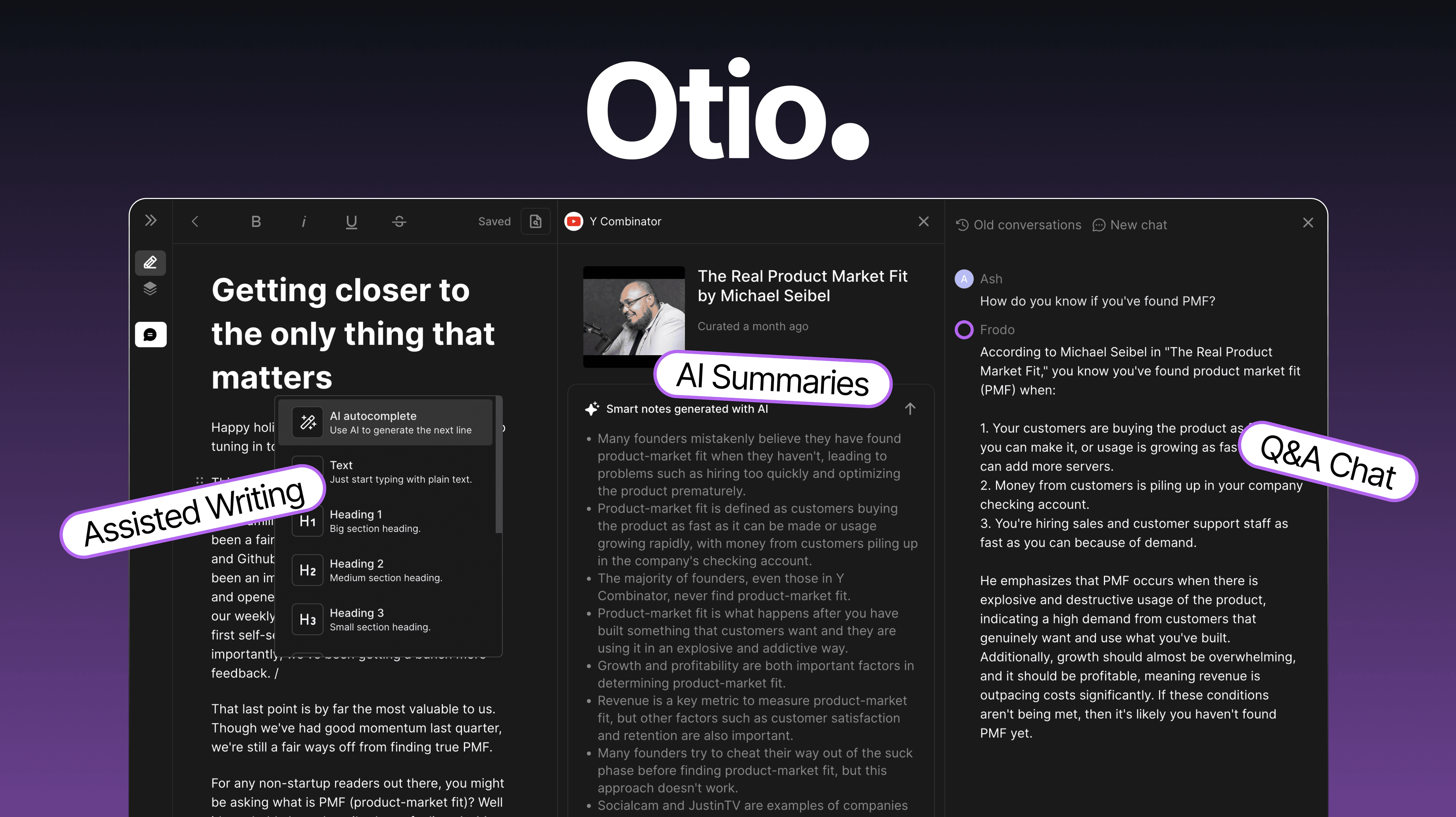 Otio product preview