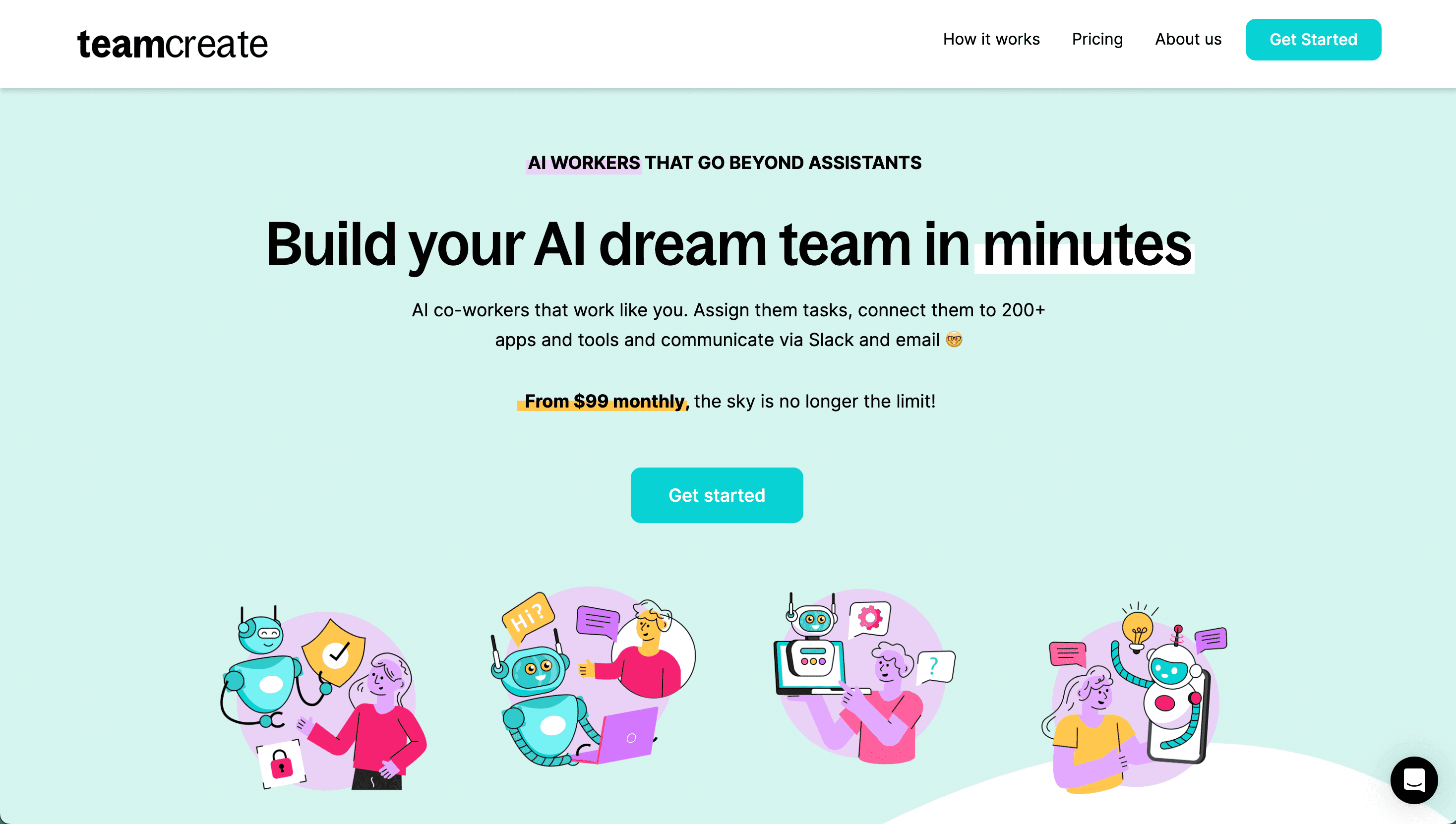TeamCreate product preview
