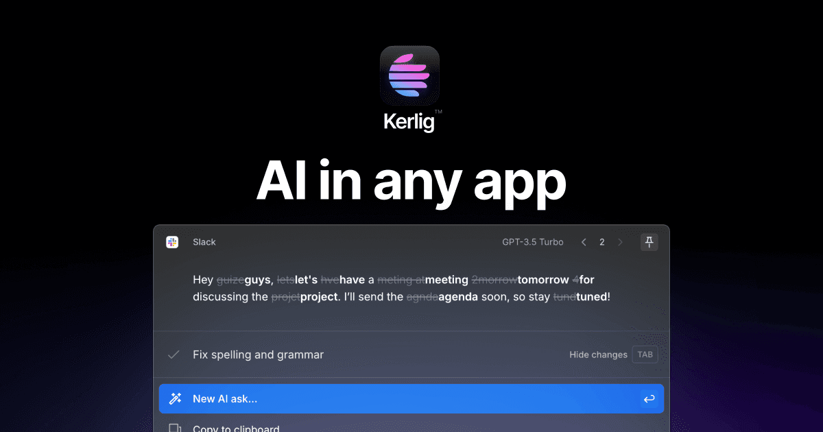 Kerlig product preview