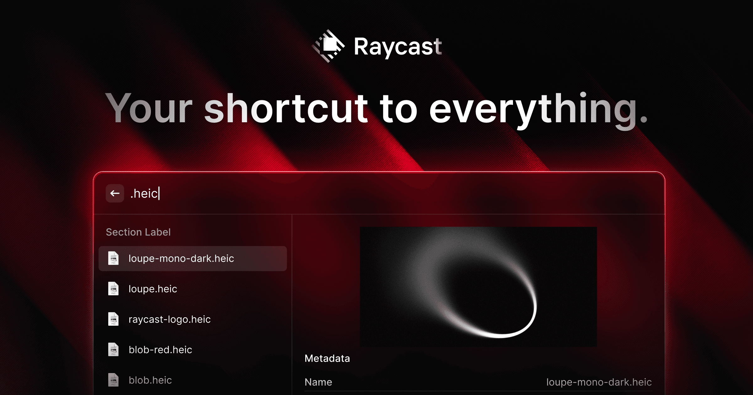 Raycast product preview