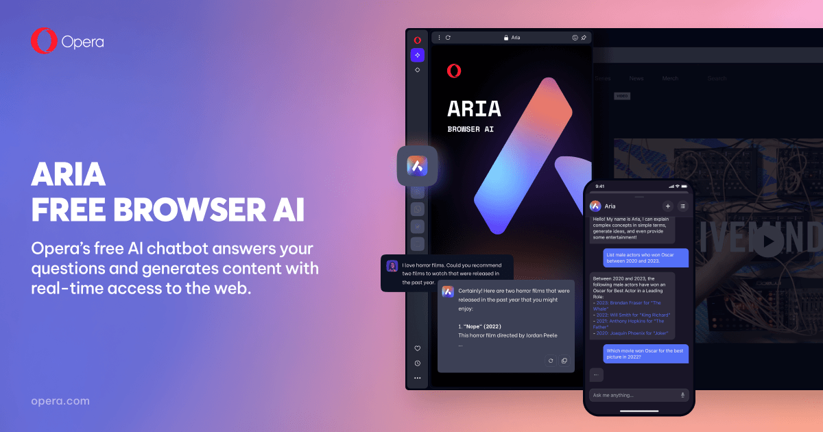 Opera AI (formerly Aria) product preview