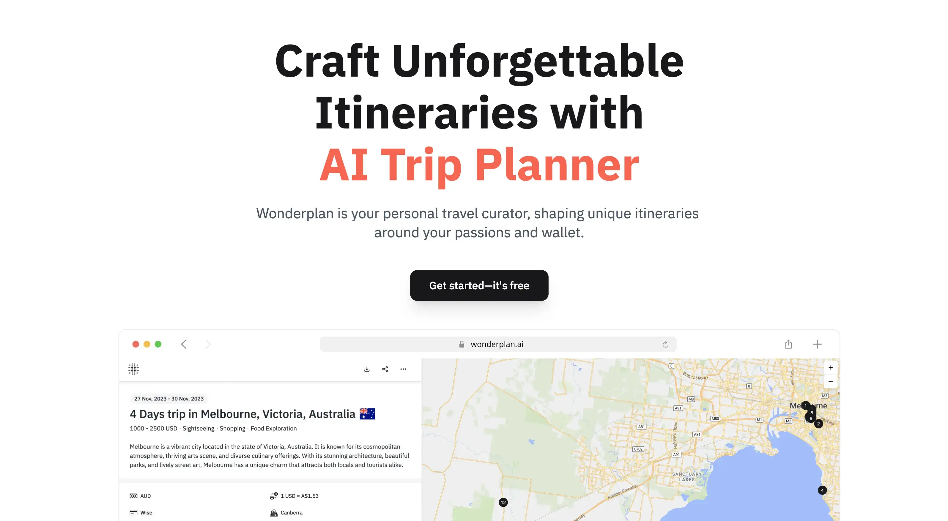 Wonderplan product preview