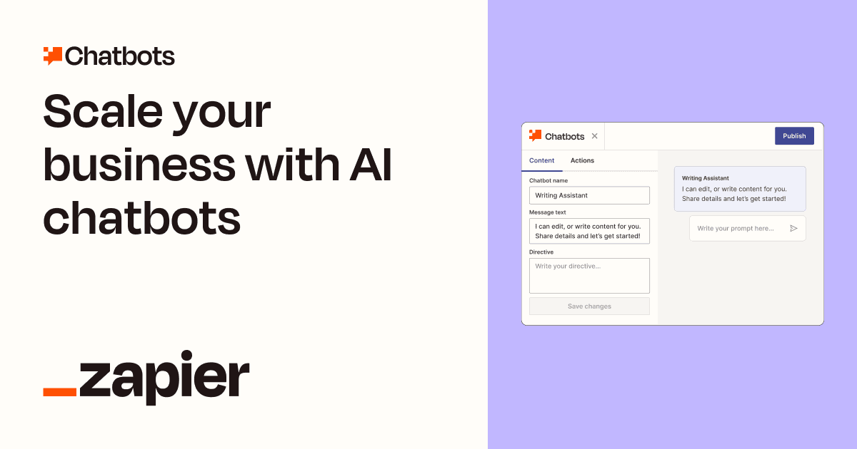 AI Chatbot on Zapier product preview