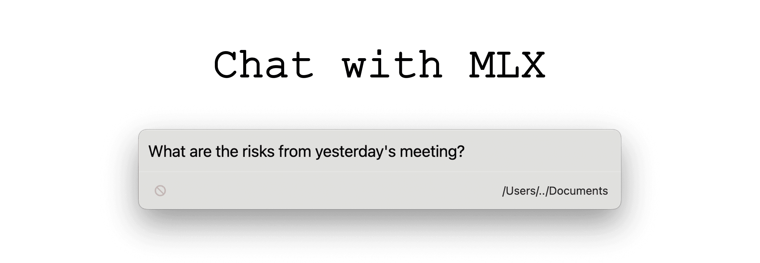 Chat with MLX product preview