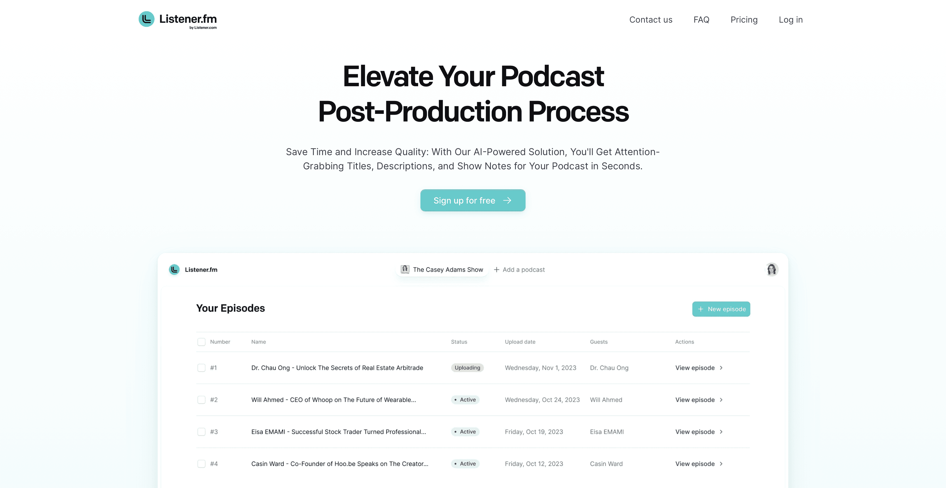 Listener.com (formerly Listener.fm) product preview