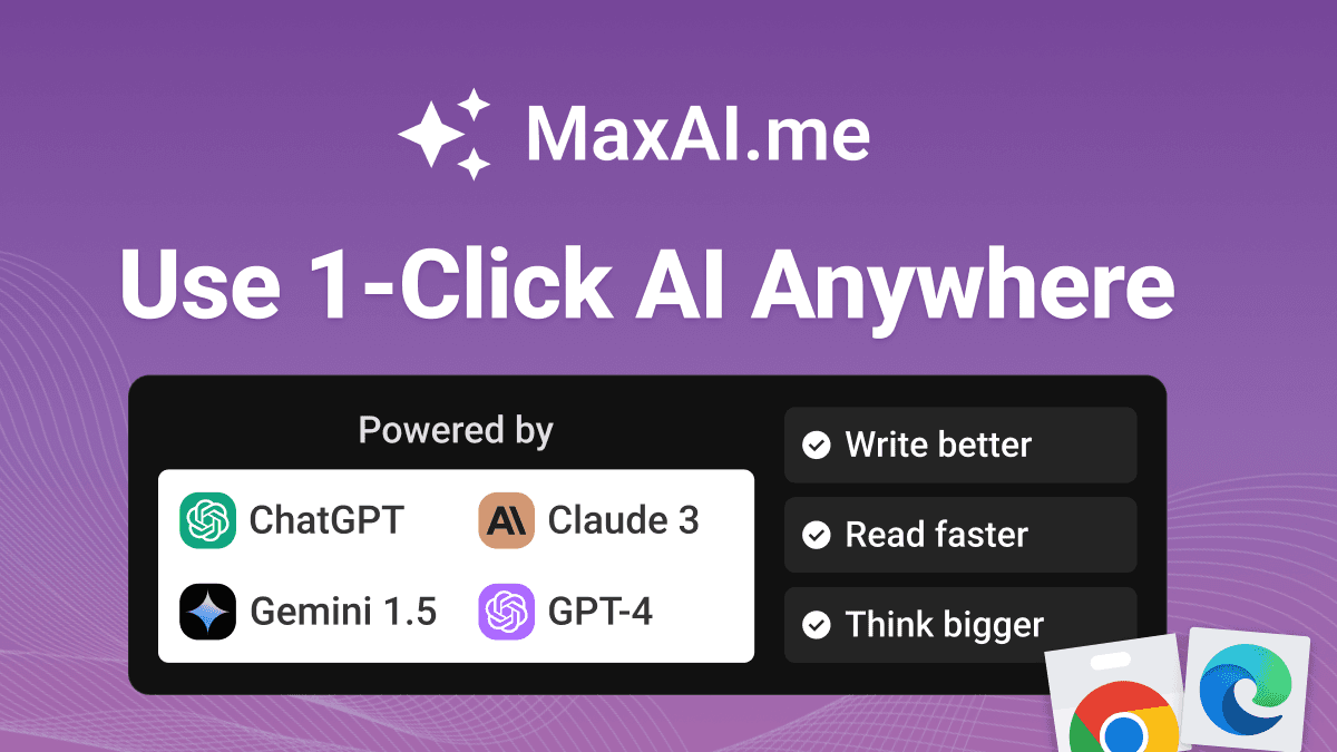 MaxAI.me product preview