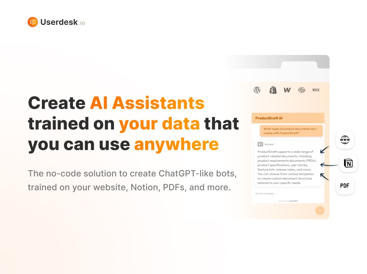 Userdesk product preview