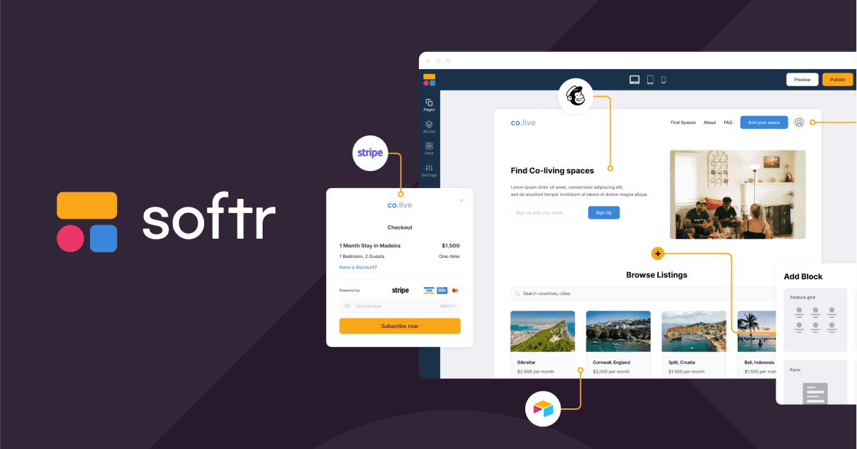 Softr product preview