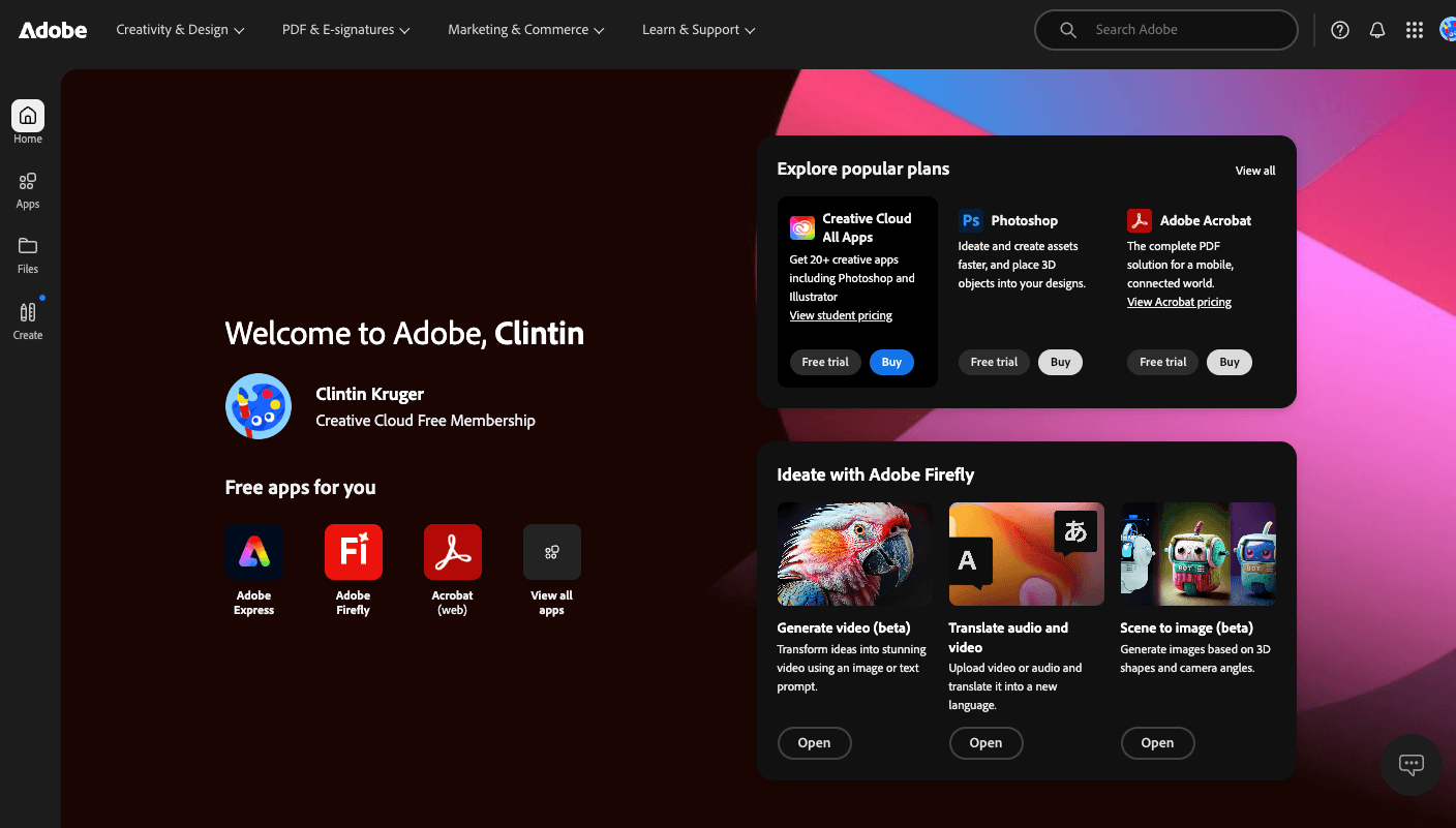 Adobe Firefly product preview