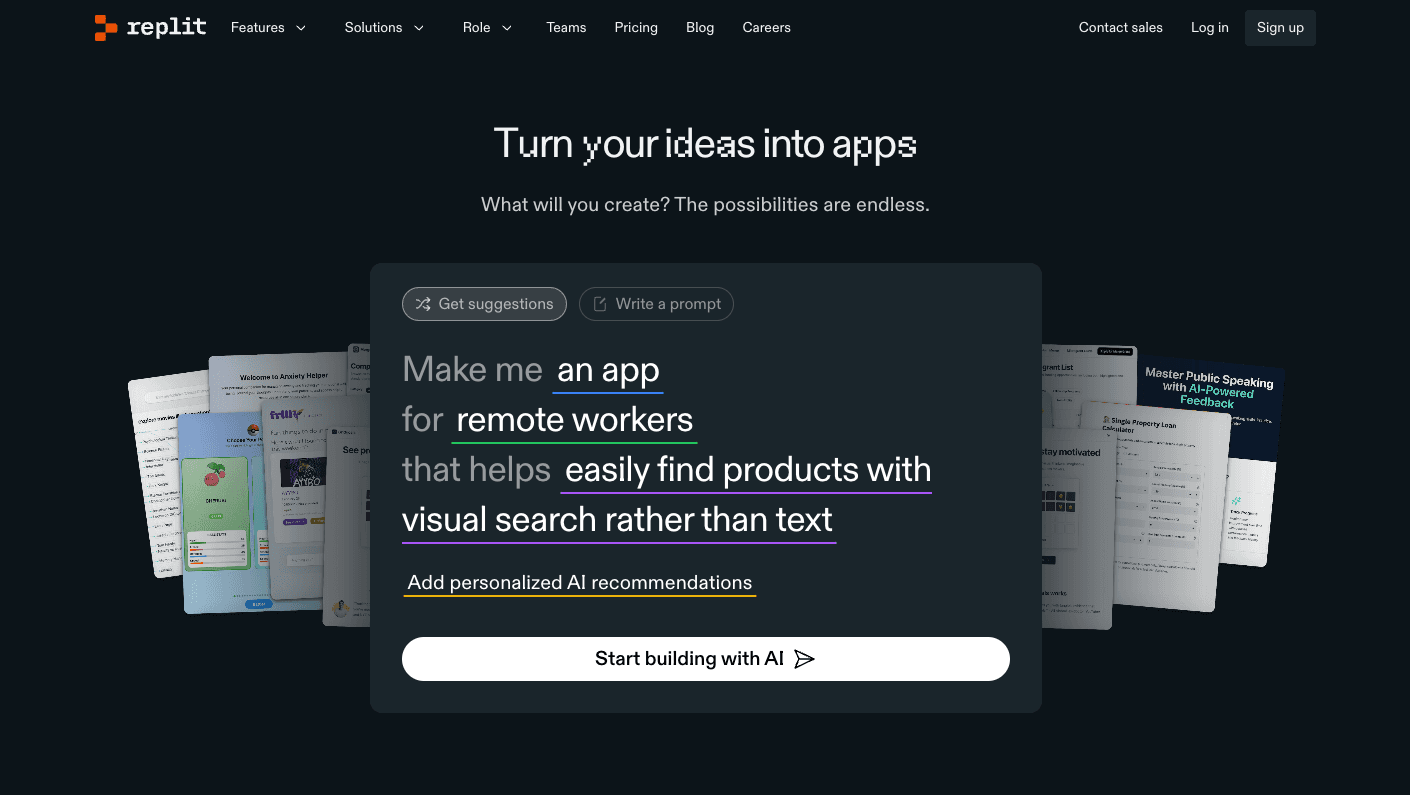 Replit Agent product preview