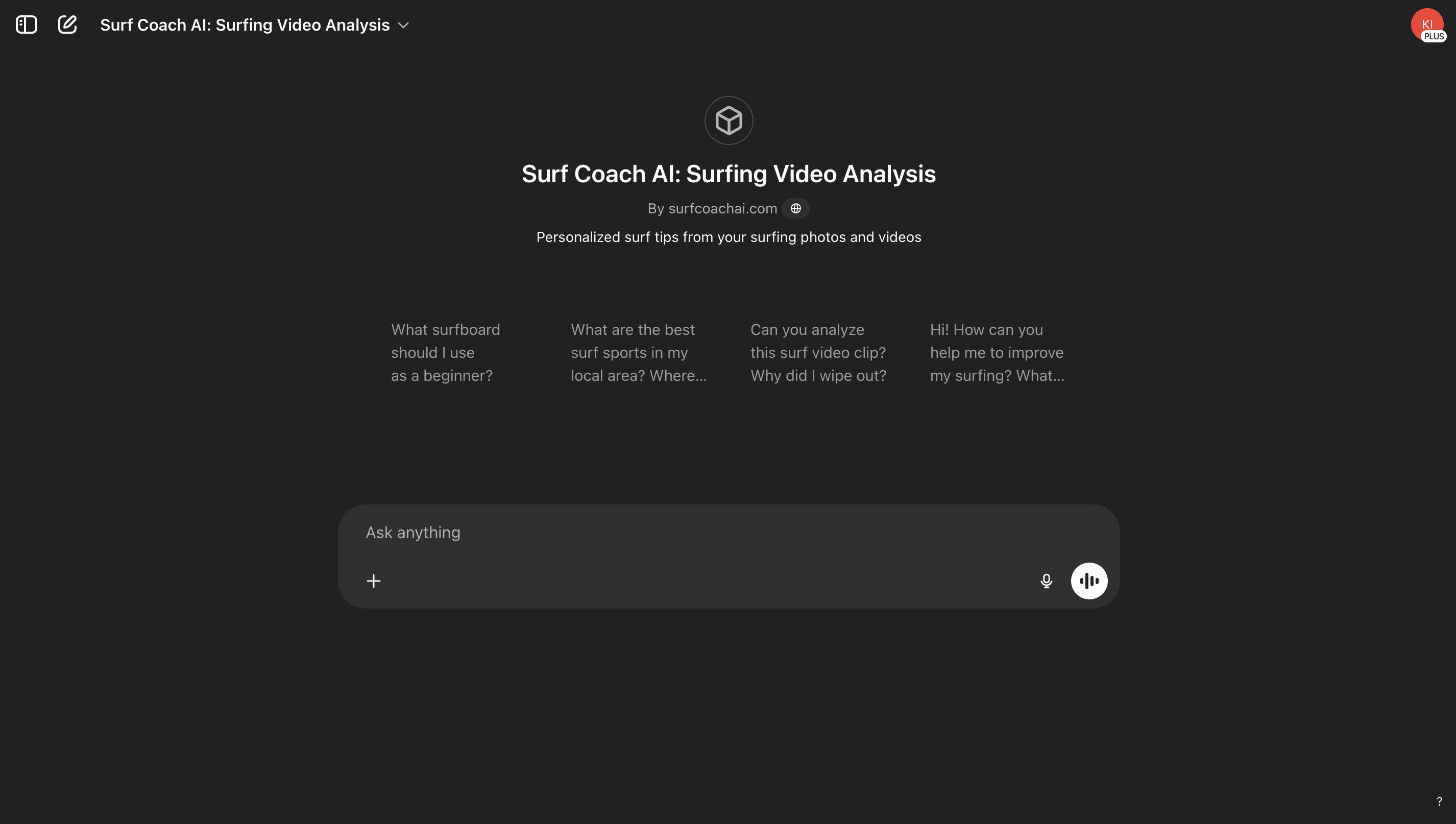 Surf Coach AI product preview