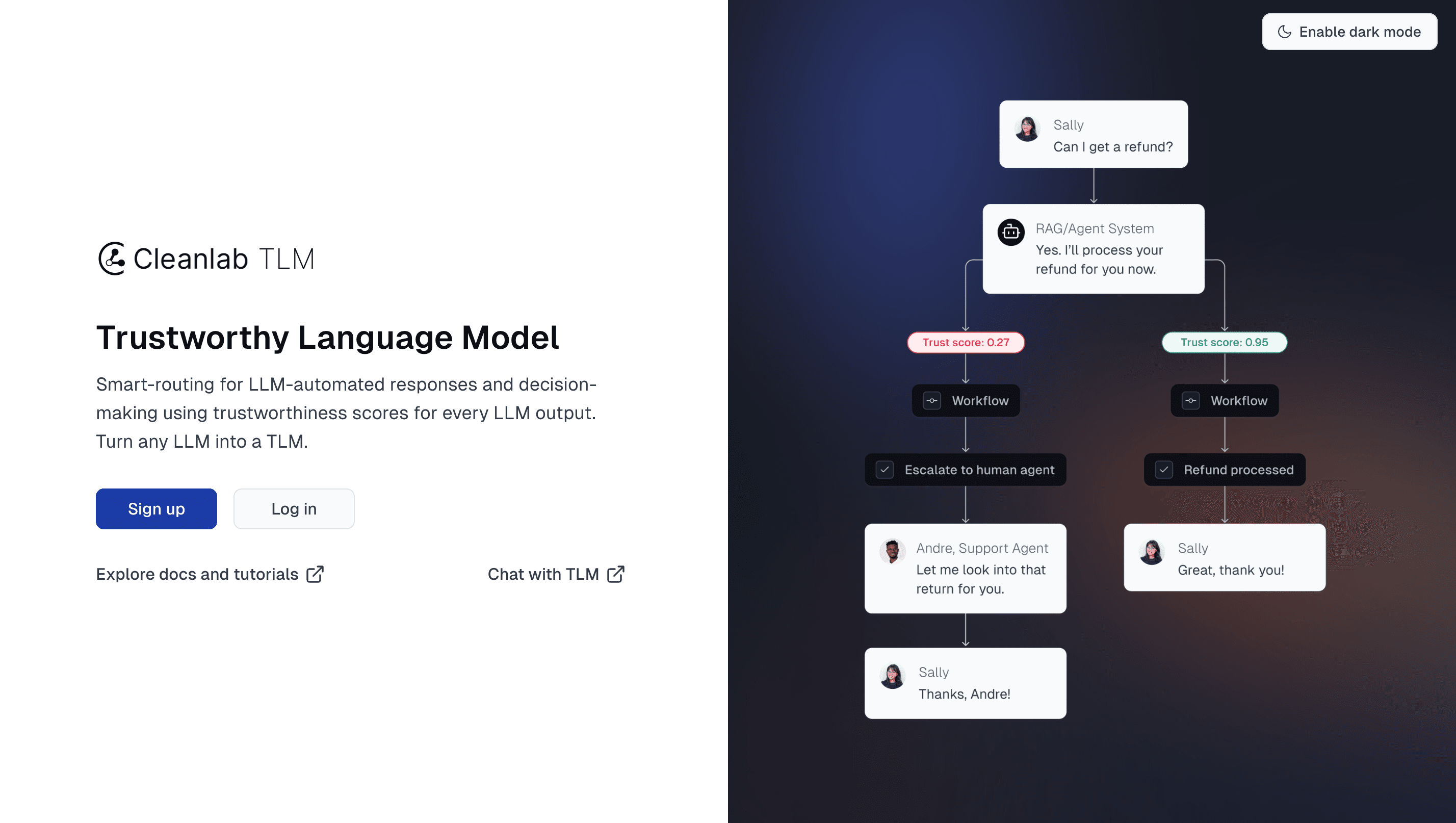 TLM Playground product preview