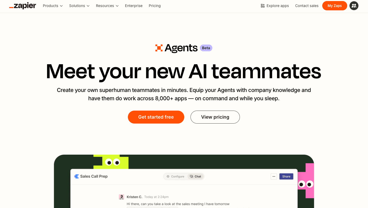 Zapier Agents product preview