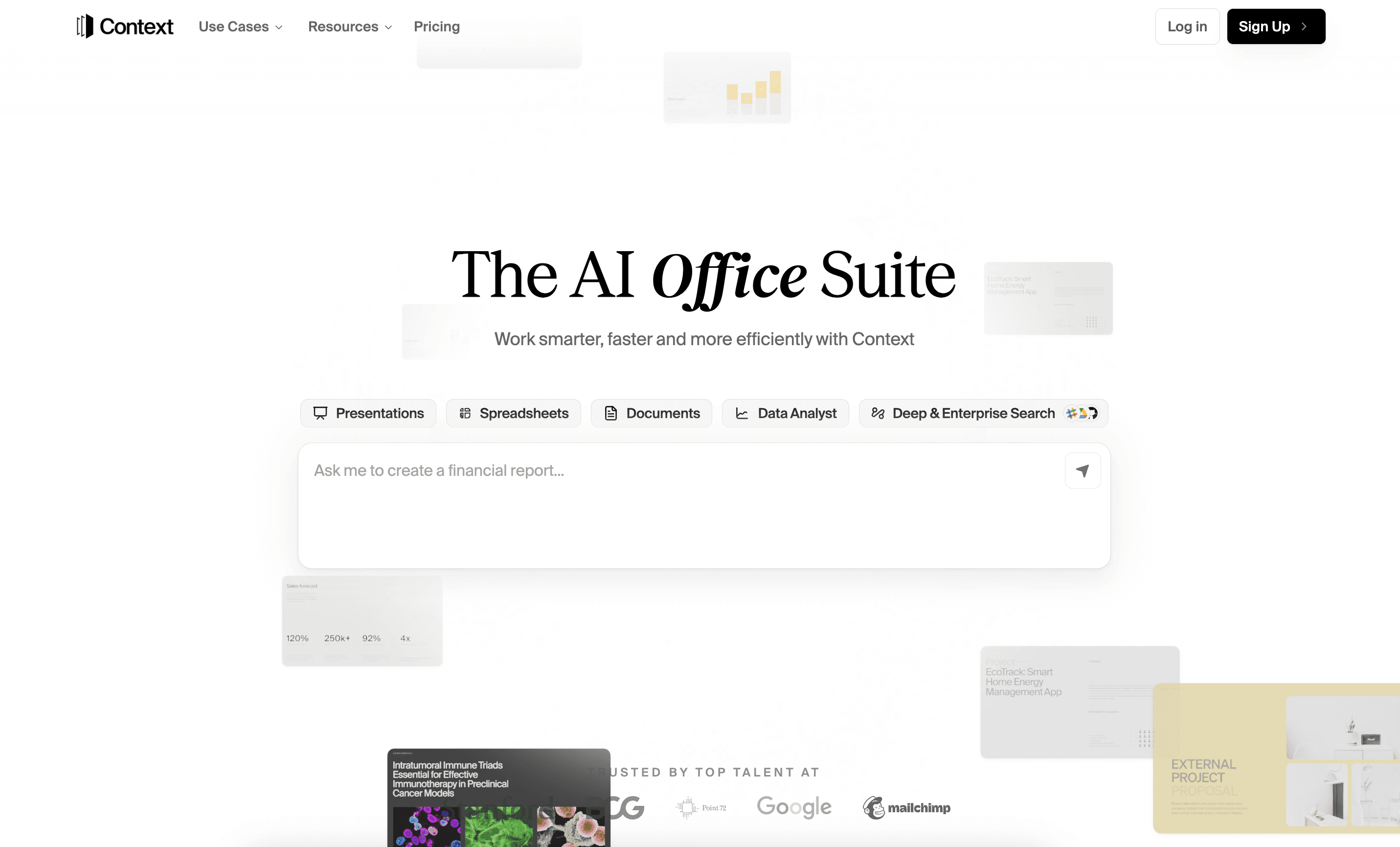 Context product preview