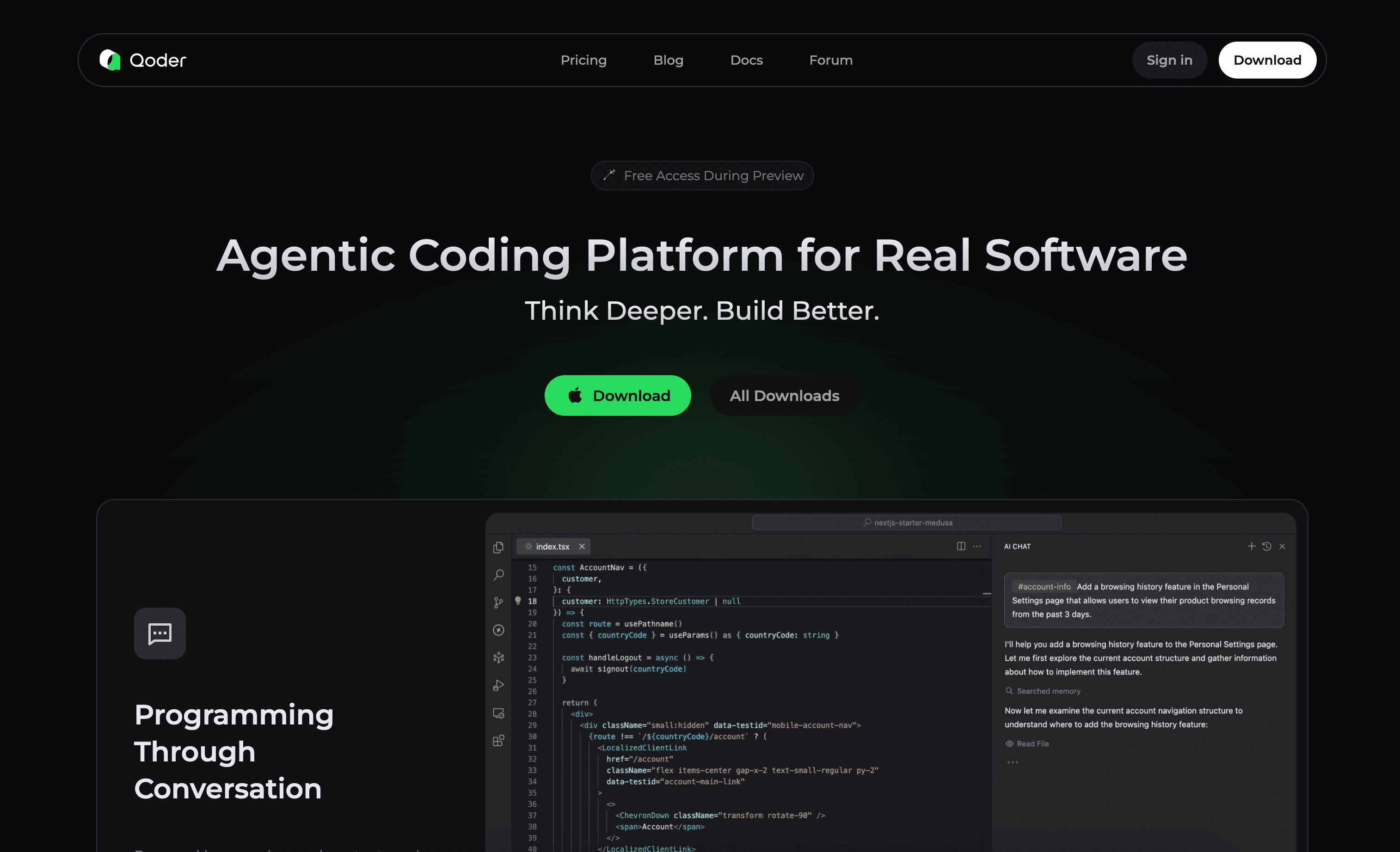 Qoder product preview