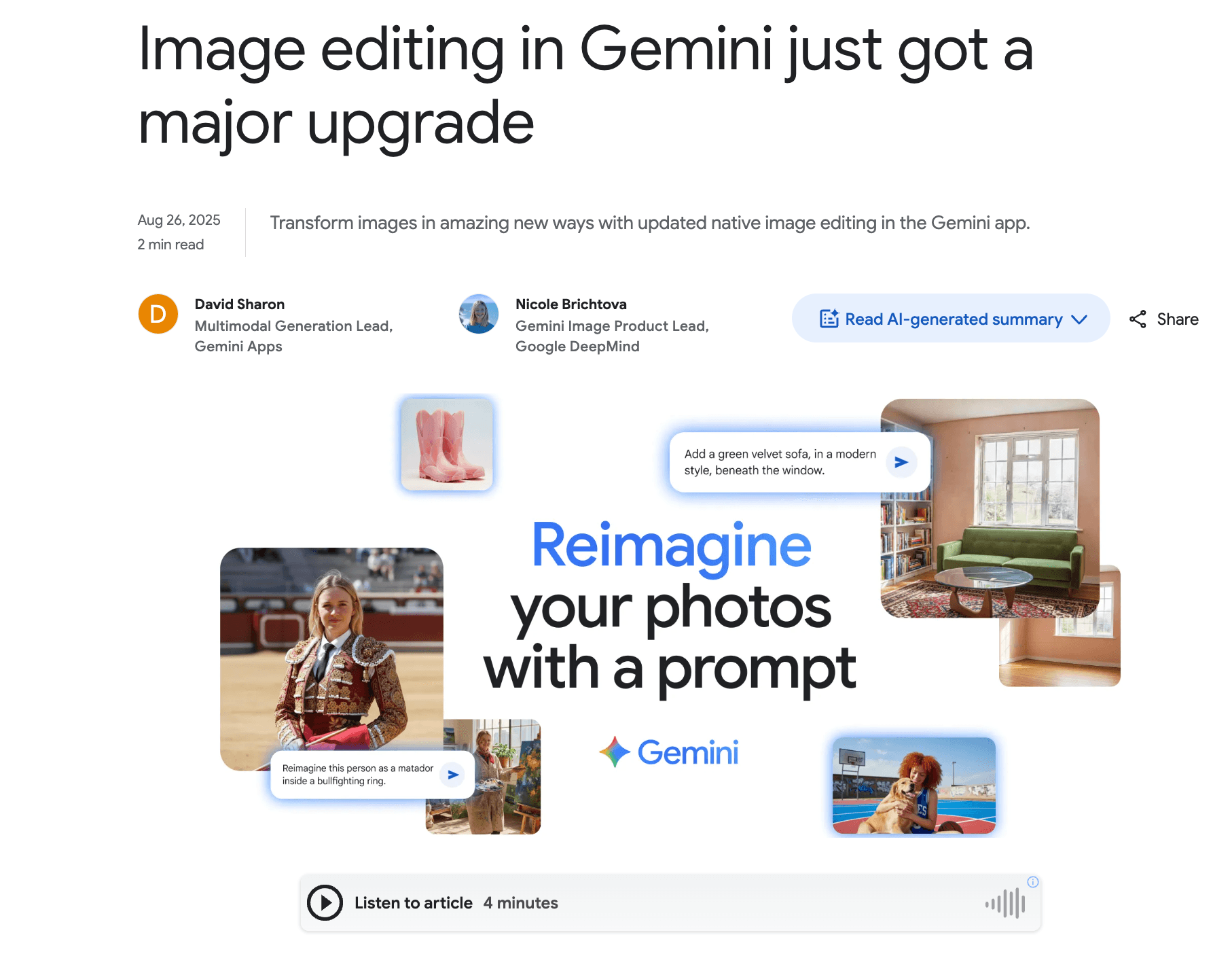 Gemini 2.5 Flash Image product preview