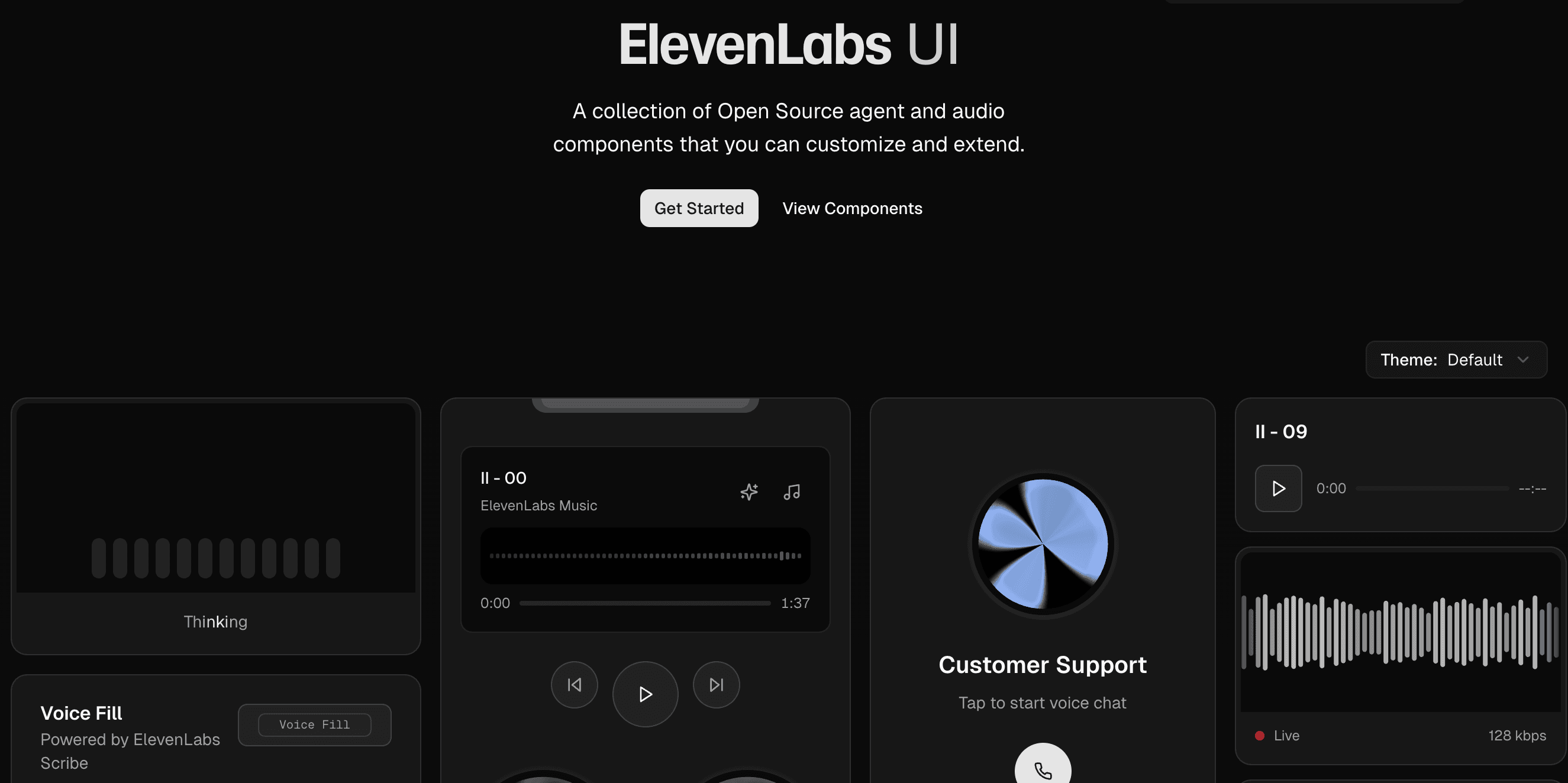 ElevenLabs UI product preview