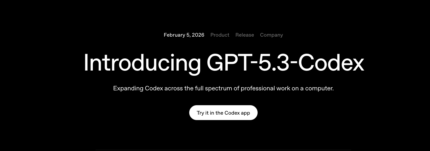 GPT-5.3-Codex product preview