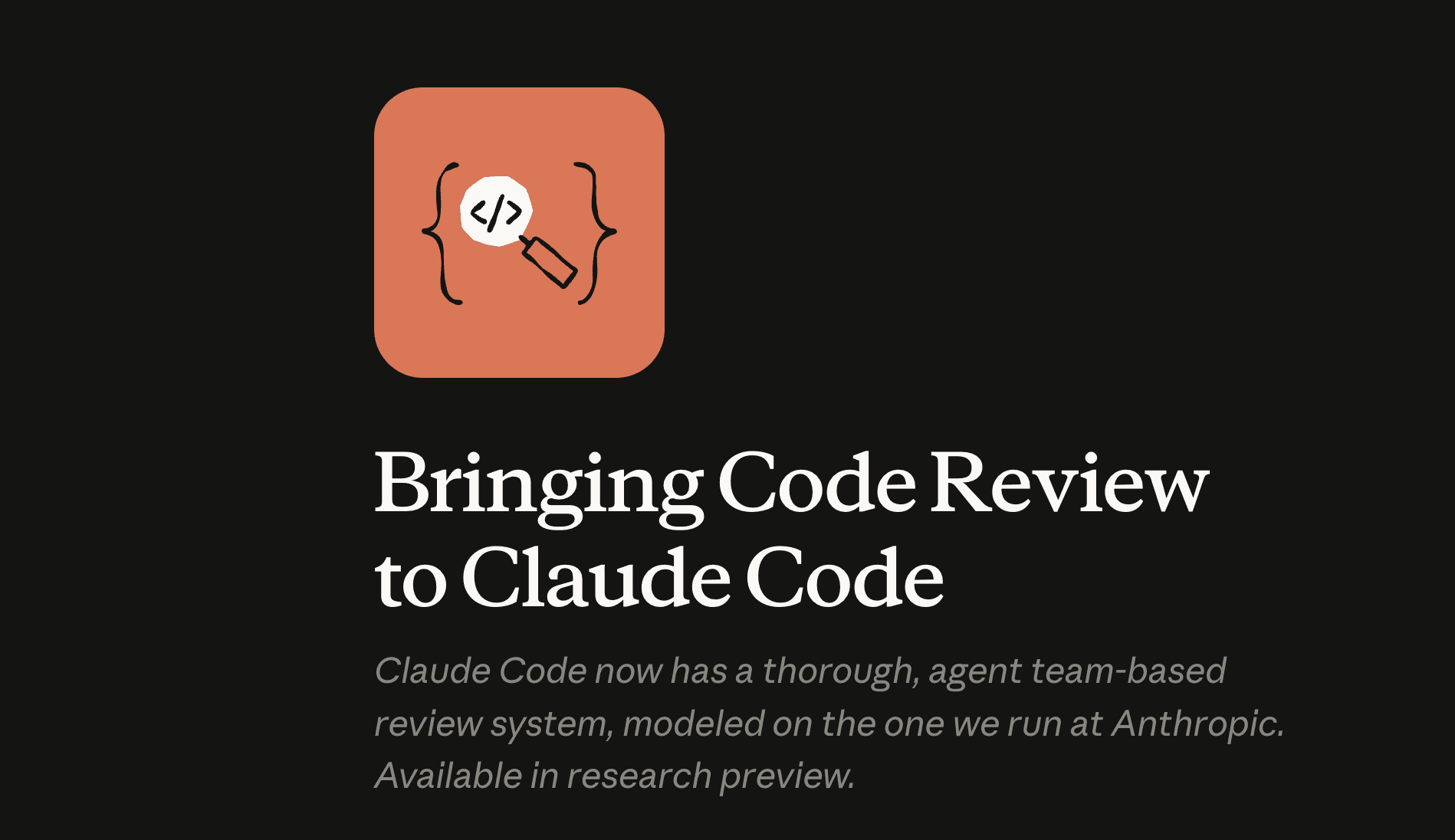 Claude Code Review product preview