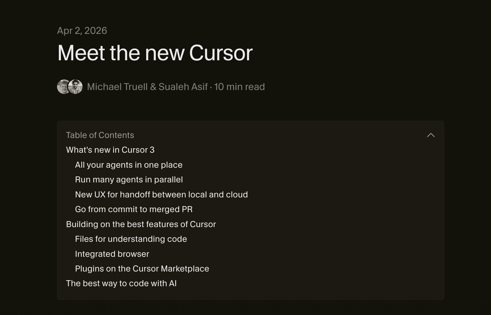 Cursor 3 product preview