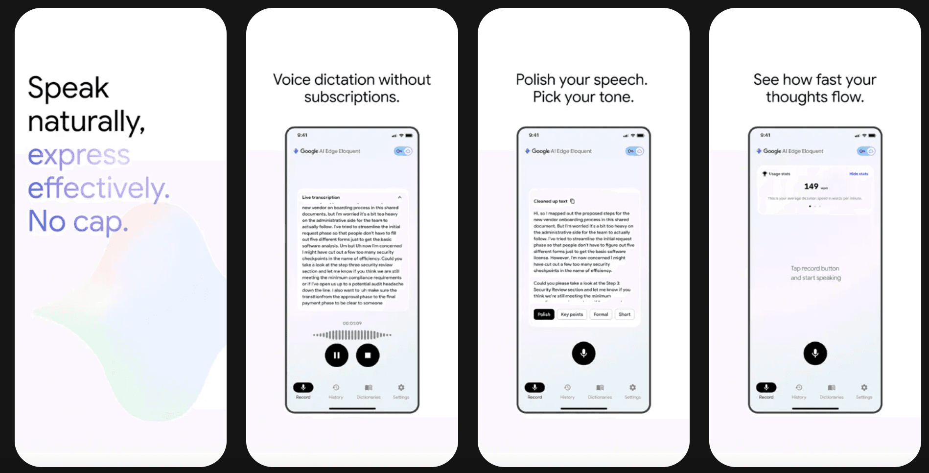 Google Edge Eloquent product preview