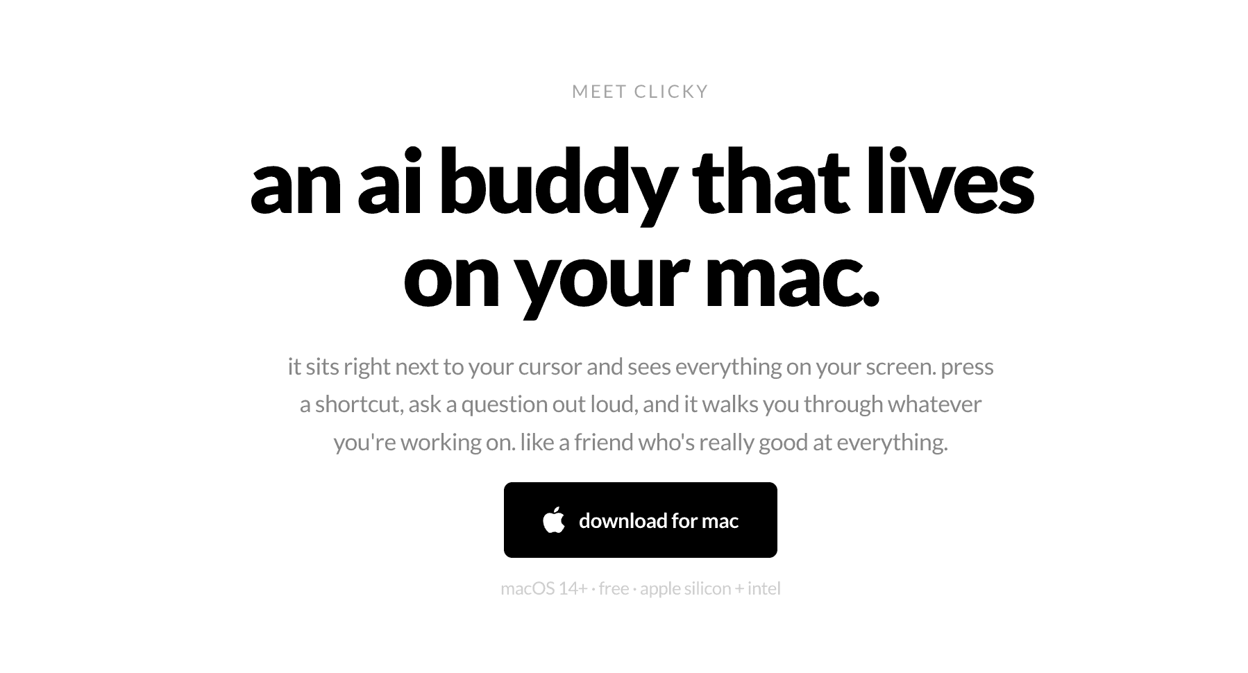 HeyClicky (formerly Clicky) product preview
