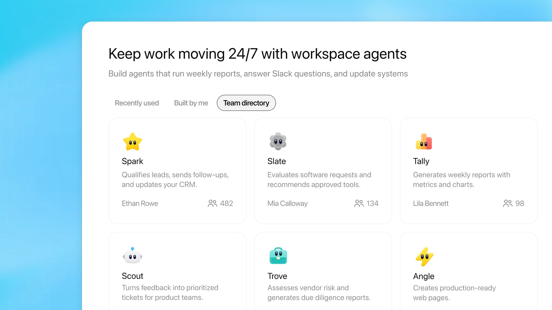 Workspace Agents product preview