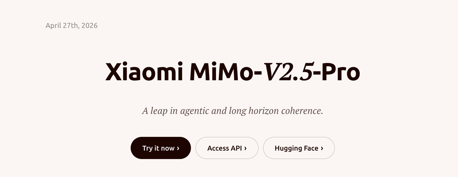 MiMo-V2.5-Pro product preview