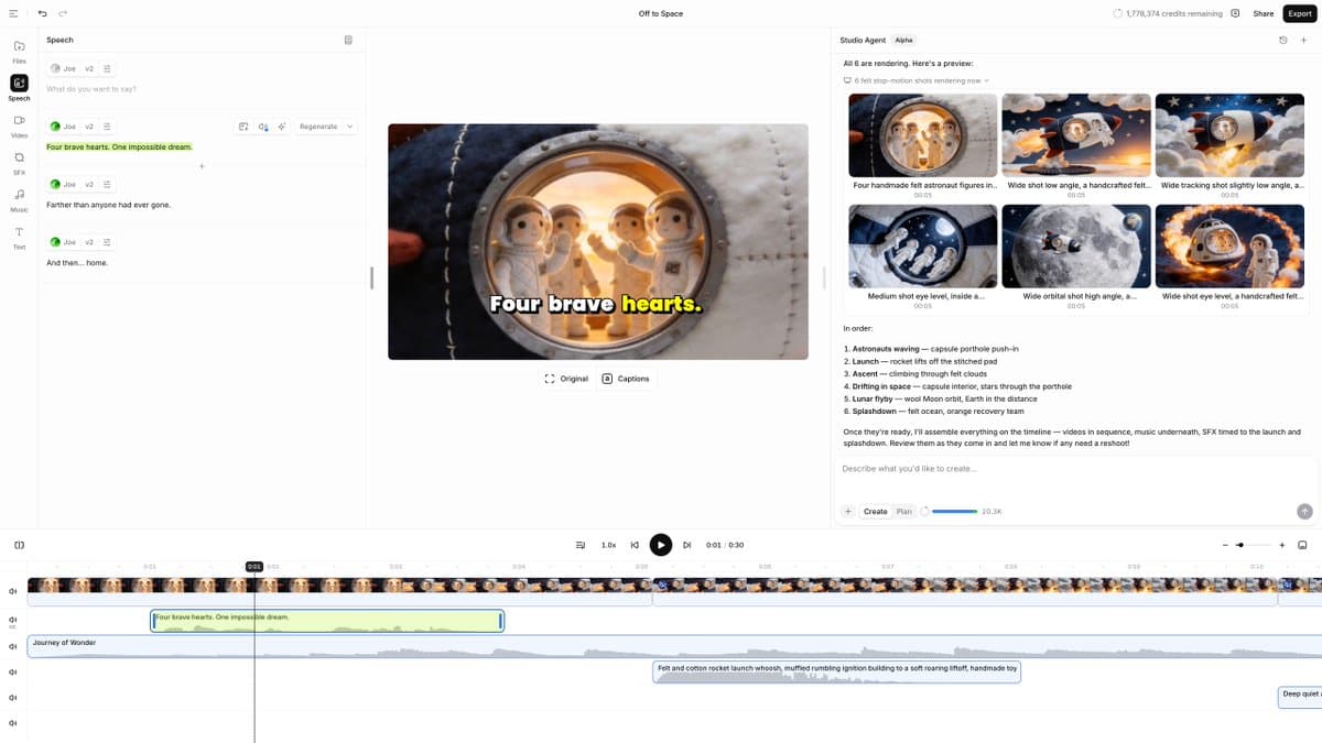 ElevenLabs Studio Agents product preview