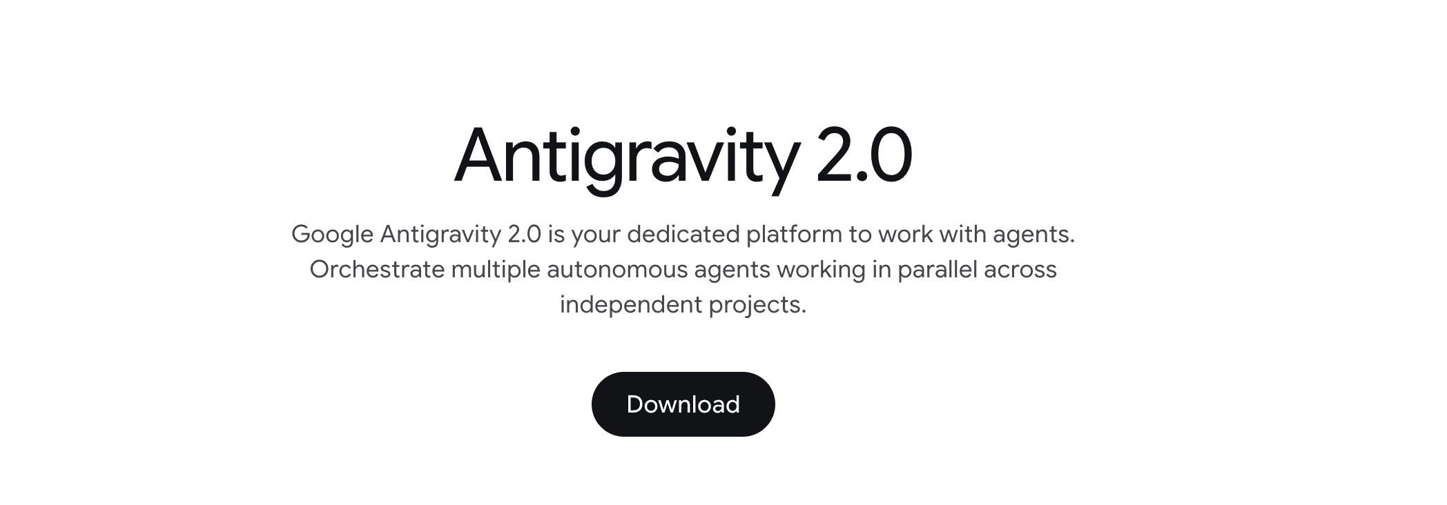 Antigravity 2.0 product preview