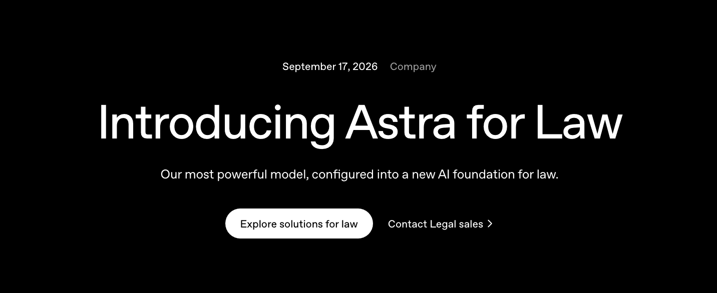 Astra for Law product preview