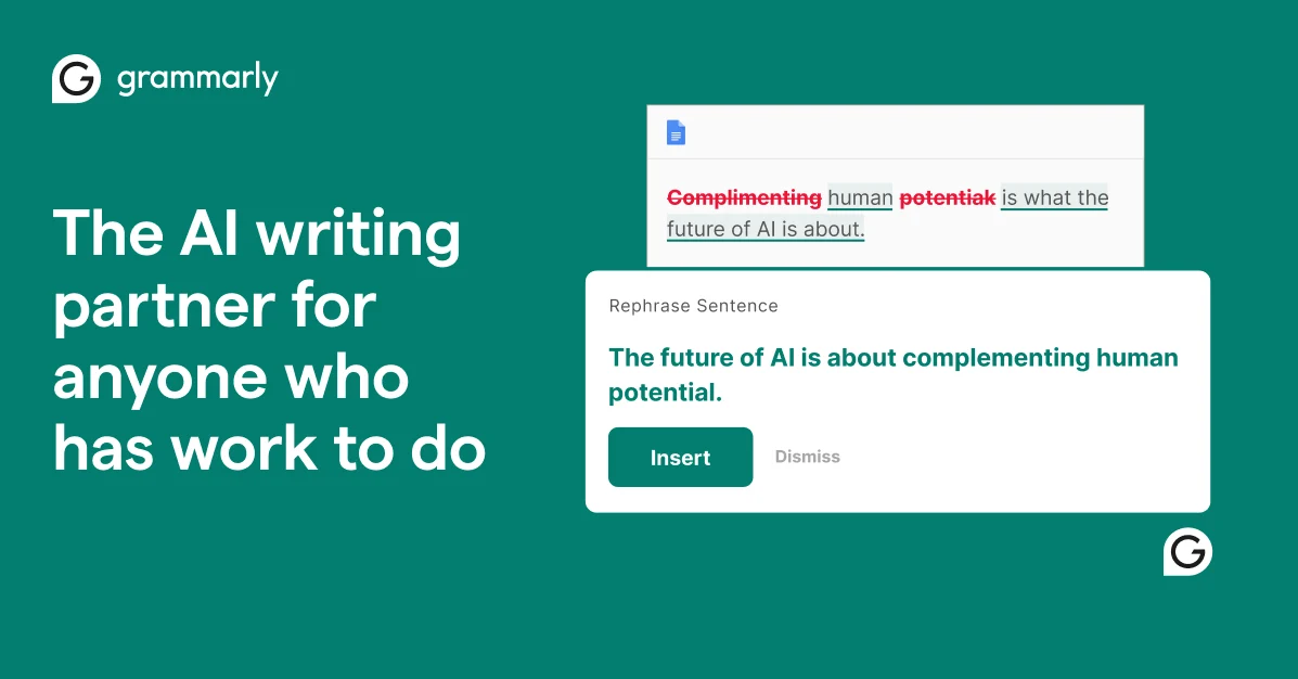 Grammarly product preview