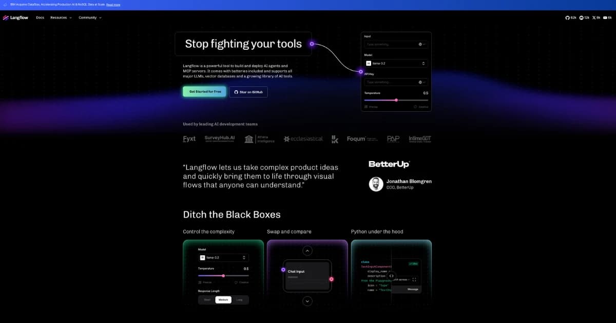 Langflow product preview