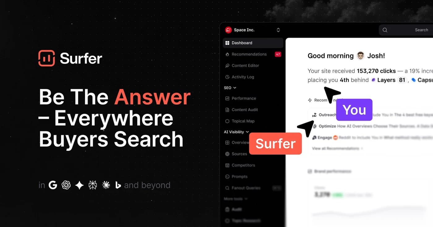 Surfer SEO product preview