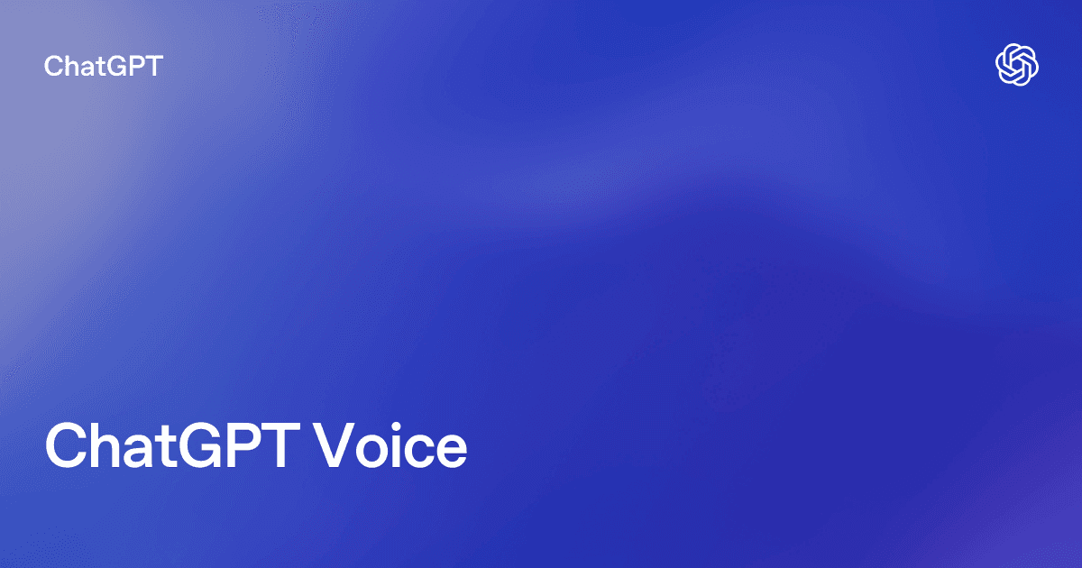 ChatGPT Voice product preview