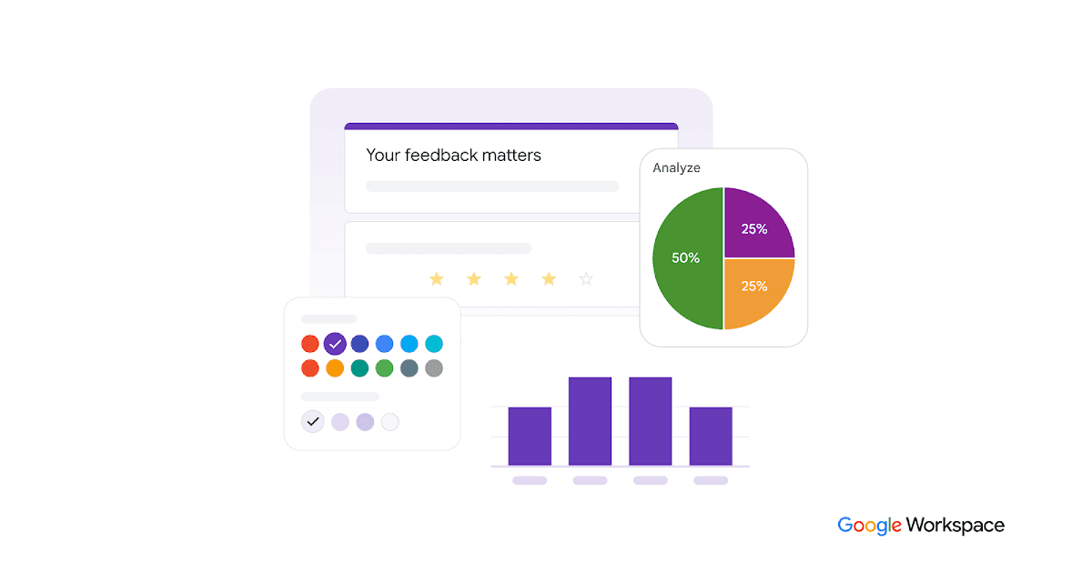 Google Forms product preview