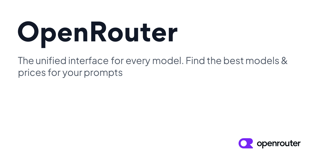OpenRouter product preview