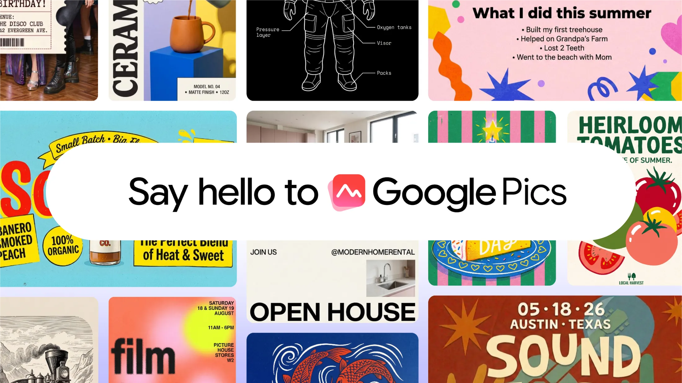 Google Pics product preview
